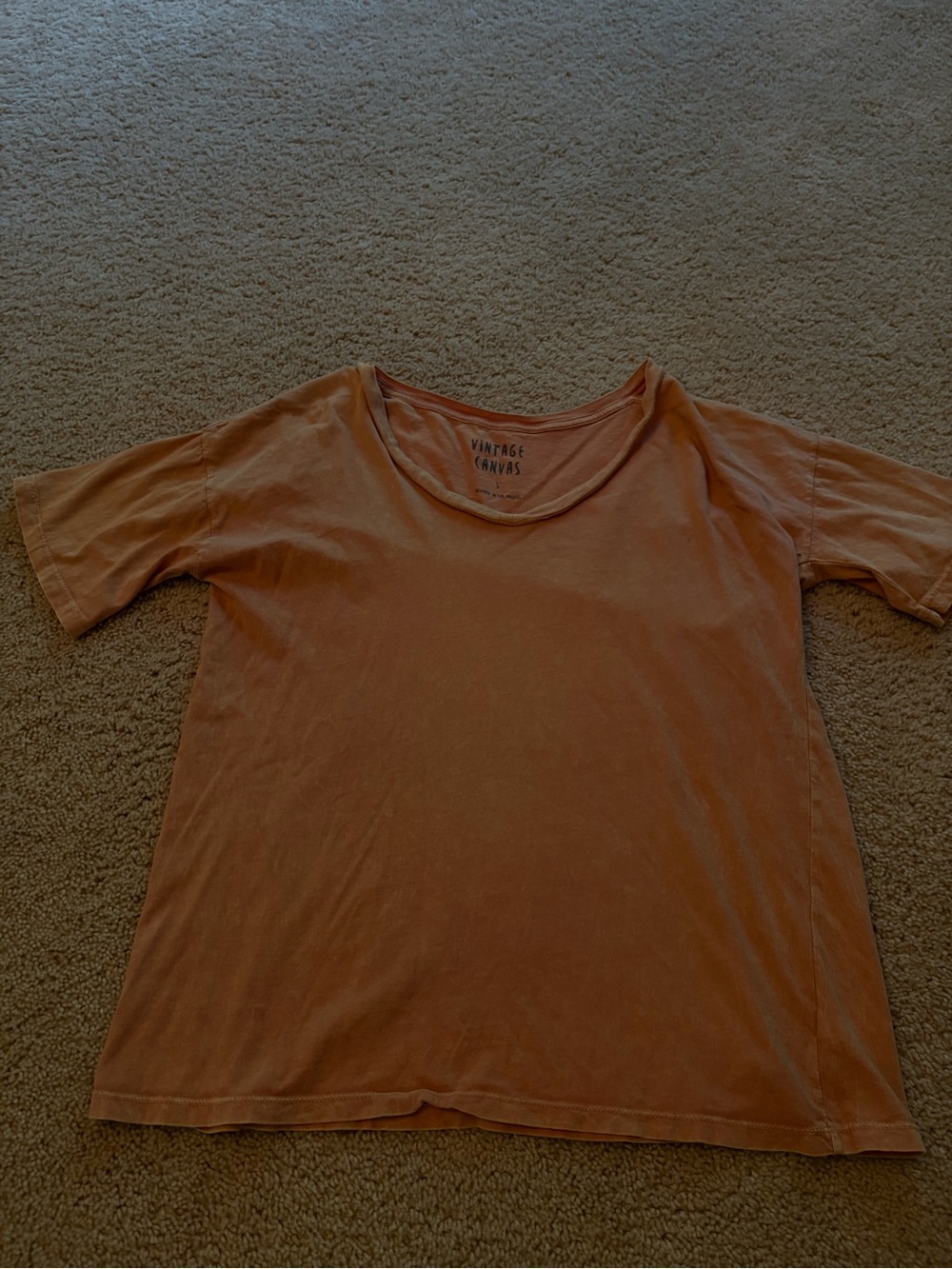 Vintage Canvas Relaxed Short-Sleeve Tee in Rust